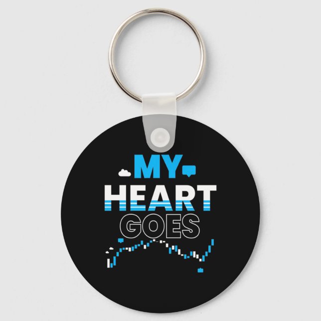 Investor My Heart Goes Chart Keychain (Front)