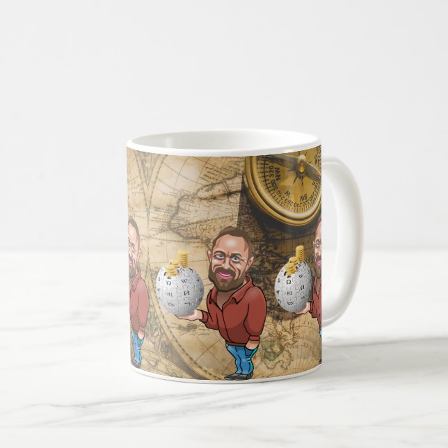 Investor’s Mindset: Man with Money & Trade  Coffee Mug (Front Right)