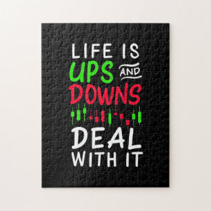 Investor Trader Life Is Ups And Downs Jigsaw Puzzle