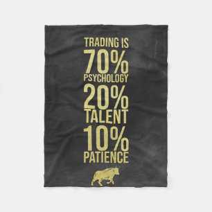Investor Trading Talent Patience Fleece Blanket
