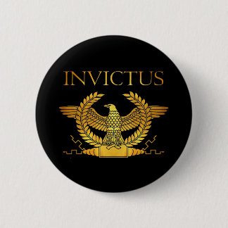 invictus golden logo 2 inch round button