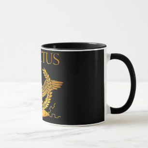 invictus golden logo mug