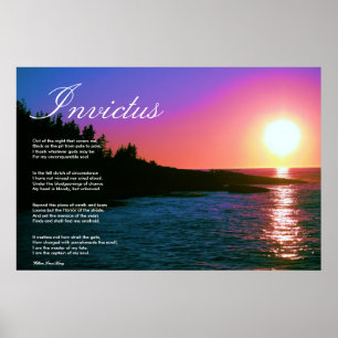 Invictus ~ Inspirational Poem ~ Canvas Poster