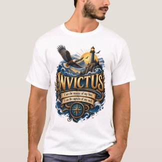 Invictus Master of My Fate Inspirational Art T-Shirt