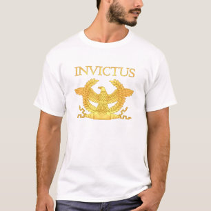 Invictus or sur t-shirt blanc