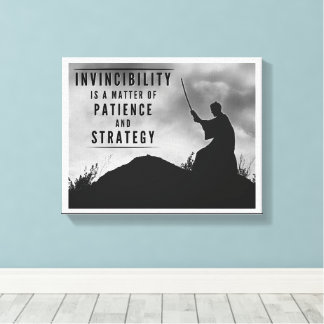Invincibility is a Matter of Patience and Strategy Canvas Print
