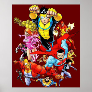 invincible and friend hero art poster
