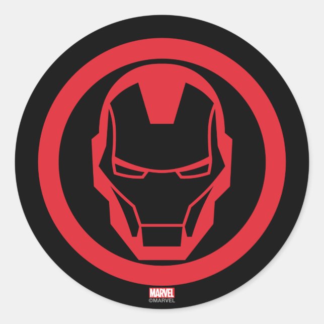 Invincible Iron Man Classic Round Sticker (Front)