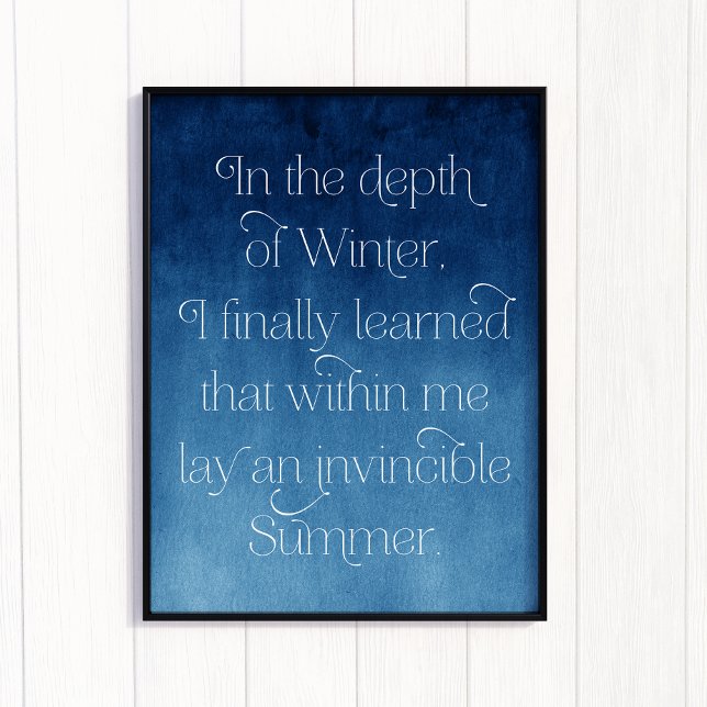 Invincible Summer Inspirational Blue Art Print (Creator Uploaded)