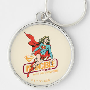 Invincible Supergirl Retro Graphic Keychain