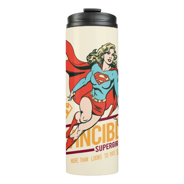 Invincible Supergirl Retro Graphic Thermal Tumbler (Front)