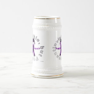 Invisible, but Present Beauty Lies in Compassion Beer Stein