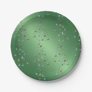 Invisible Christmas Trees Paper Plates