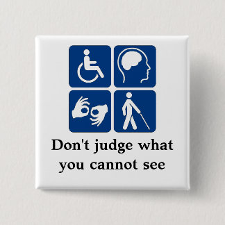 Invisible Disabilities 2 Inch Square Button