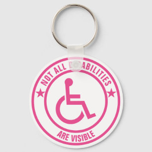 Invisible Disability Awareness Decal Keychain