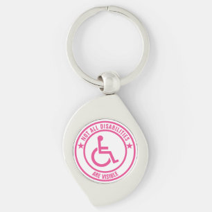 Invisible Disability Awareness Decal Keychain