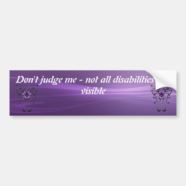 Invisible Disability Bumpersticker Bumper Sticker (Front)