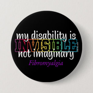 INVISIBLE...Fibro 3 Inch Round Button