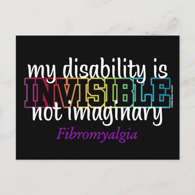 INVISIBLE...Fibro Postcard (Front)