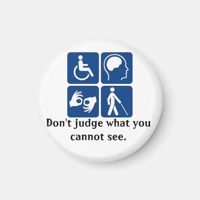 Invisible Handicap Magnet (Front)