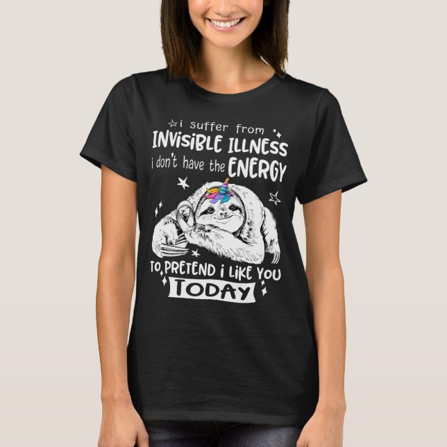 Invisible Illness Awareness Month Ribbon Gifts T-Shirt (Front)