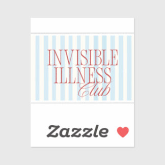 'Invisible Illness Club' Autocollant Mignon Spooni