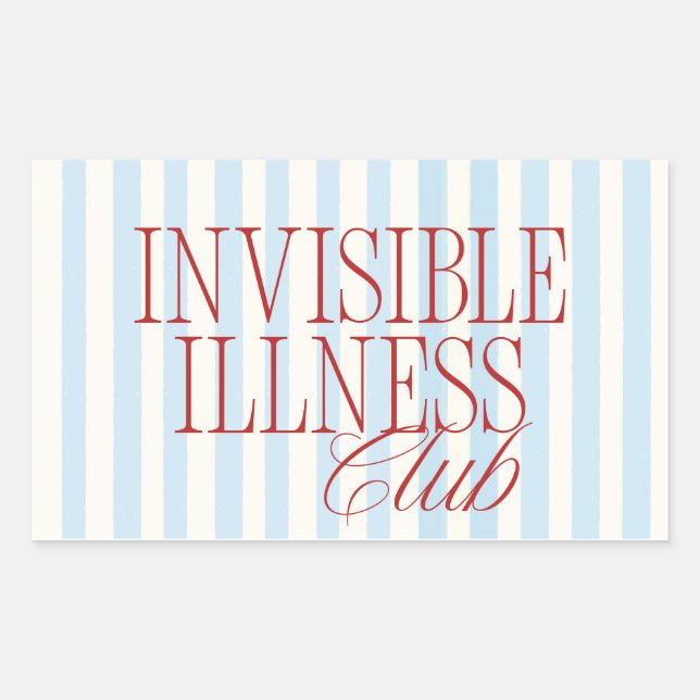 'Invisible Illness Club' Cute Spoonie Sticker (Front)
