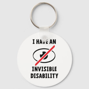 Invisible illness, disability. Invisible illness. Keychain