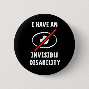Invisible illness, disability. Onzichtbare ziekte. 2 Inch Round Button