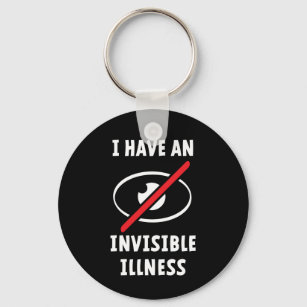 Invisible illness, disability. Onzichtbare ziekte. Keychain