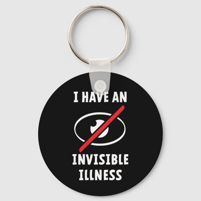 Invisible illness, disability. Onzichtbare ziekte. Keychain (Front)