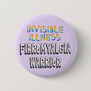 Invisible illness Fibromyalgia Warrior pin badge