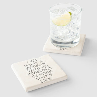Invisible Illness Stone Coaster