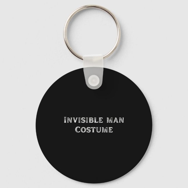 Invisible Man Costume Funny Lazy Halloween Party  Keychain (Front)