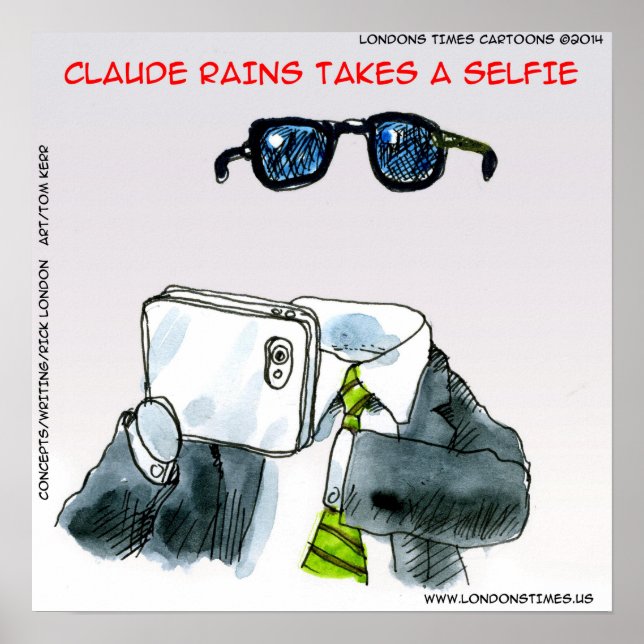 Invisible Man Selfie Funny Poster (Front)