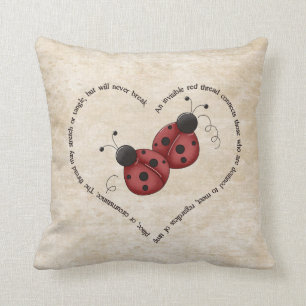 Invisible Red Thread Throw Pillow
