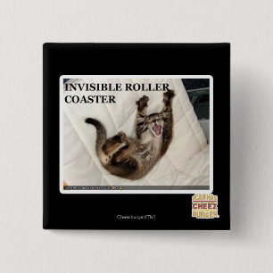 Invisible Roller Coaster 2 Inch Square Button