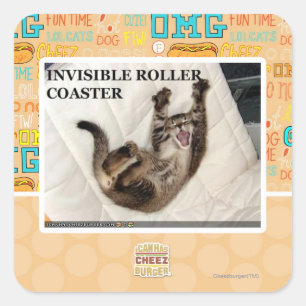 Invisible Roller Coaster Square Sticker