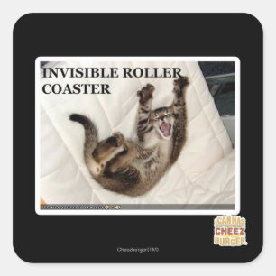 Invisible Roller Coaster Square Sticker