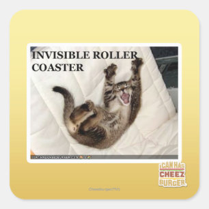 Invisible Roller Coaster Square Sticker