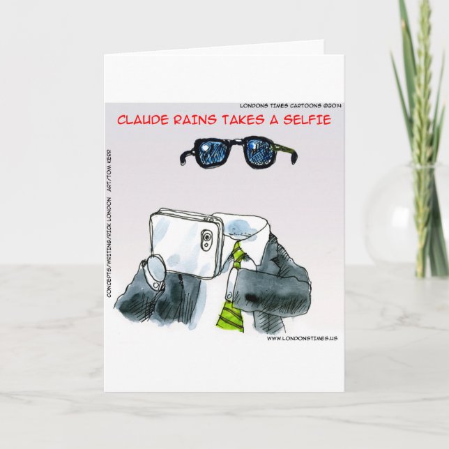 Invisible Selfie Funny Card (Front)