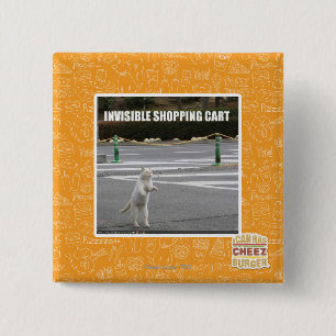 INVISIBLE SHOPPING CART 2 INCH SQUARE BUTTON