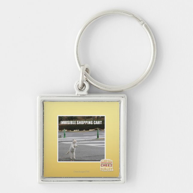 INVISIBLE SHOPPING CART KEYCHAIN (Front)