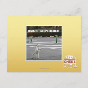 INVISIBLE SHOPPING CART POSTCARD