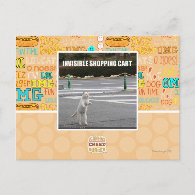 INVISIBLE SHOPPING CART POSTCARD (Front)