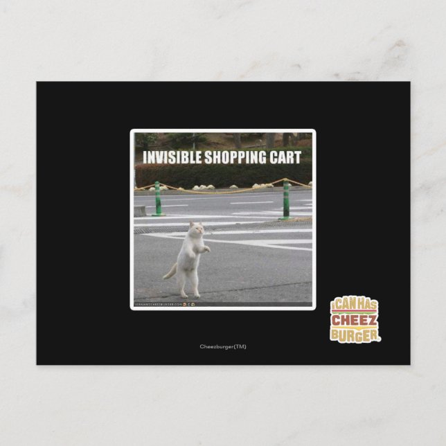 INVISIBLE SHOPPING CART POSTCARD (Front)
