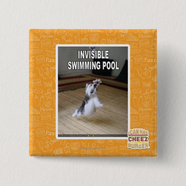 Invisible Swimming Pool 2 Inch Square Button (Front)