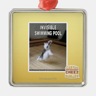 Invisible Swimming Pool Metal Ornament