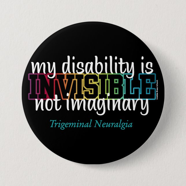 INVISIBLE...TN 3 INCH ROUND BUTTON (Front)