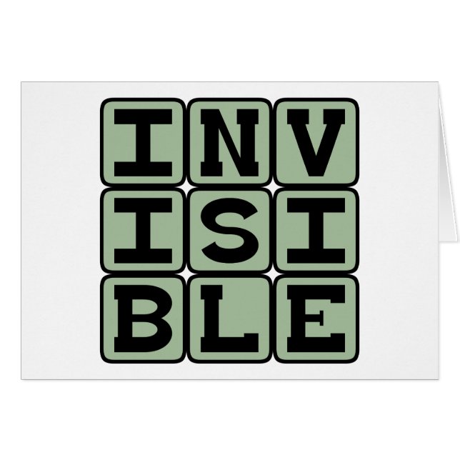 Invisible, Unseen to the Bare Eye (Front Horizontal)